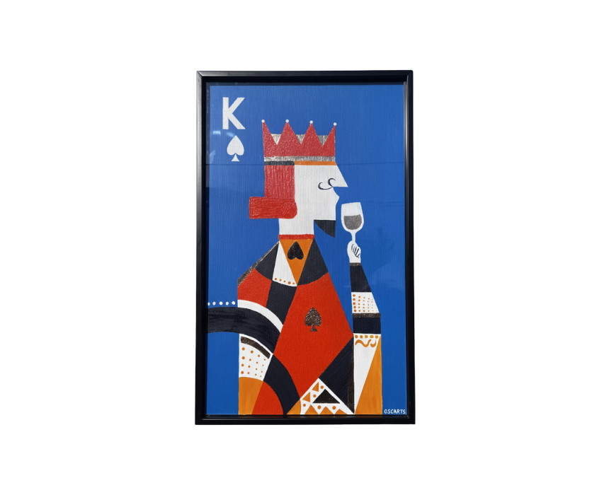 1 Hand Painted Geometric Artwork - Image 1