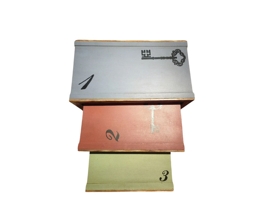 1 Rustic Nesting Table Set - Image 1