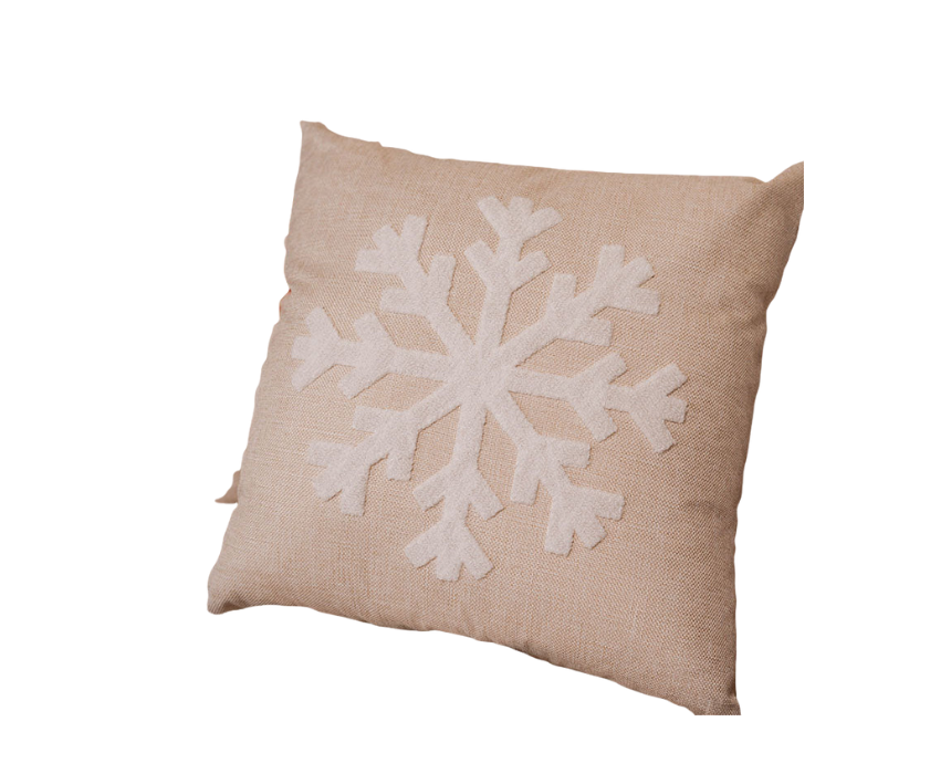 1 Cozy Winter – Snowflake Textured Cushion - Image 1