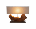 Teak Wood Table Lamp - Image 