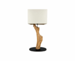 Teak Wood Floor Lamp - Image 