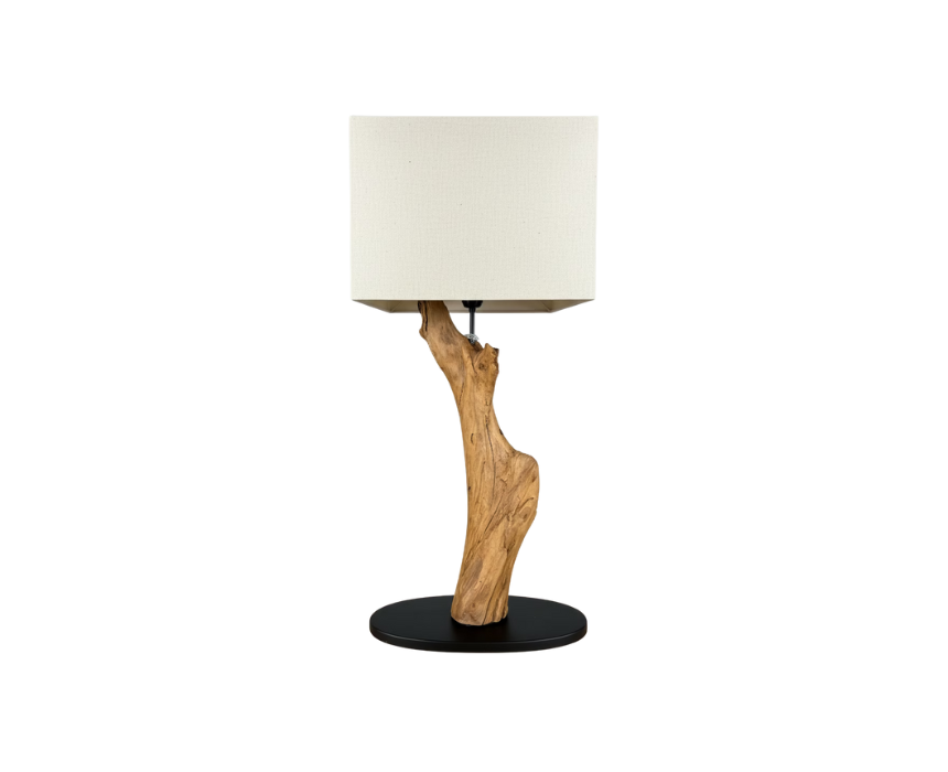 1 Teak Wood Floor Lamp - Image 1
