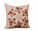 Autumn Leaves – Berry Wreath Cushion - Image 