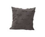 Grey Textured Embroidered Cushion Cover - Image 