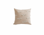 Beige Textured Woven Throw Pillow - Image 