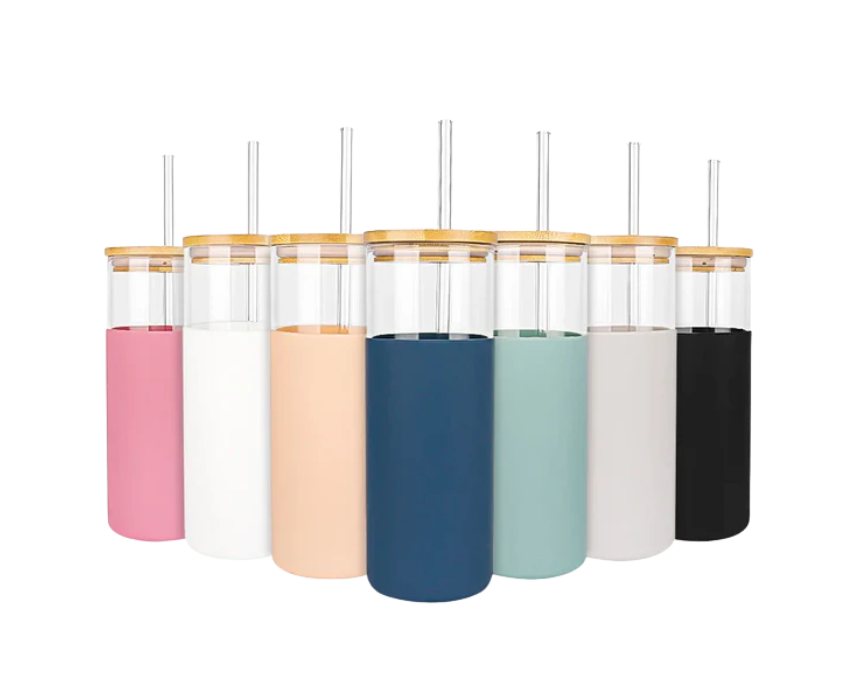 2 Glass Cup with Sleeve 500 ml - Image 1