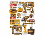 INGCO Cordless Combo 5pcs - Image 