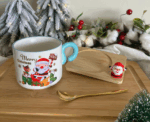 Christmas Ceramic Mug with Coaster & Spoon - Image 