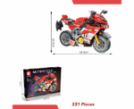 Red Turbo Lego Motorcycle - Image 