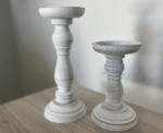 Candle holders set in White - Image 