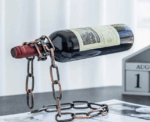 Wine Holder Metal Chain Home Décor - Image 