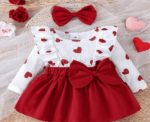 Red Dress Set 6-9M - Image 