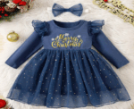Christmas Baby Dress 6-9M - Image 