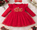 Red Christmas Dress 6-9M - Image 