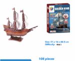 3D Puzzle - Golden Hind - Image 