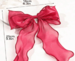Bow Hair Clip in Red - Image 