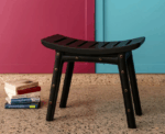 Elegant Retro Stool in Solid Wood - Image 