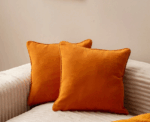 Burnt Orange Velvet Cushion Cover - Image 