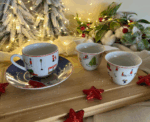 Christmas Coffee Cups & Saucers Set of 6 - Image 