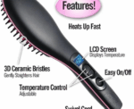 Heat Hair Straightener Ceramic Brush - Image 