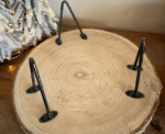 Wooden Tray Metal Stand - Image 