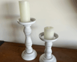 Candle holders set in White - Image 