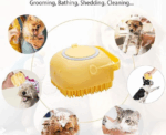 Pet Bath Brush Scrubber Shampoo Dispenser - Image 