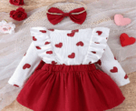Red Dress Set 6-9M - Image 