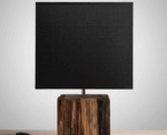 Artisanal Wood Table Lamp - Image 