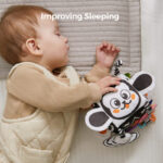 Black and White Cube Hanging Rattle - Image 