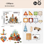 3D Nature Colored Dazzling Magnetic Tiles Set B - Image 