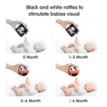 Black and White Geometric Hanging Rattle Set - Image 