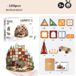 3D Nature Colored Dazzling Magnetic Tiles Set A - Image 
