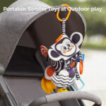 Black and White Cube Hanging Rattle - Image 