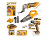 INGCO 20V Cordless Combo Set Drill Vacuum And Multi Tool - Image 