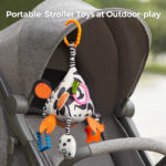 Black and White Pyramid Hanging Rattle - Image 