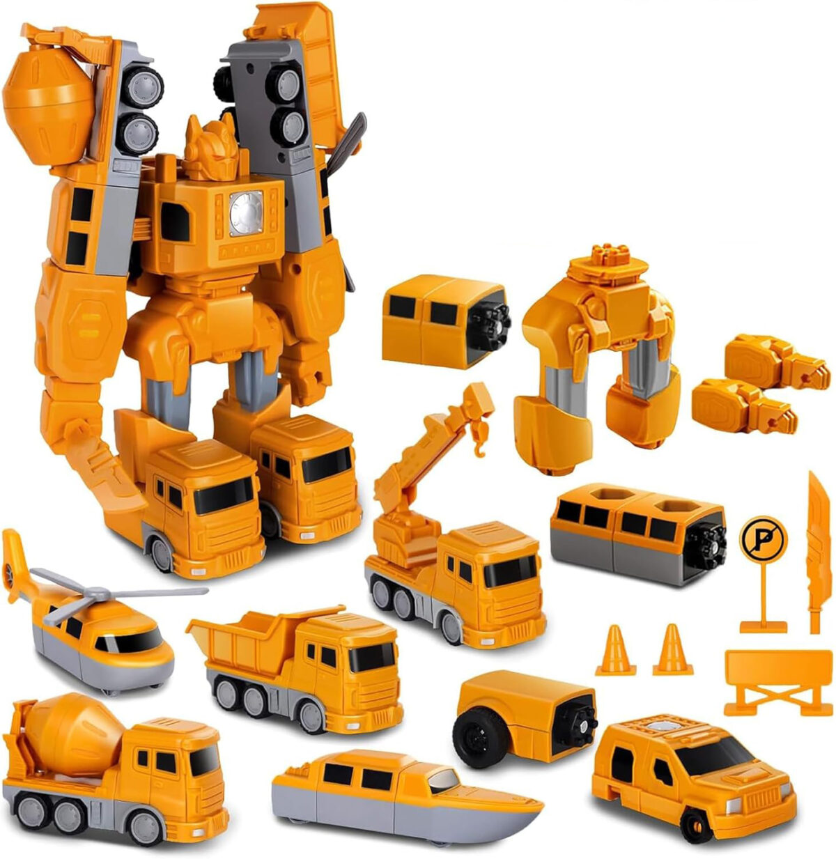 38 pcs Magnetic Car Transforming Robot - Image 