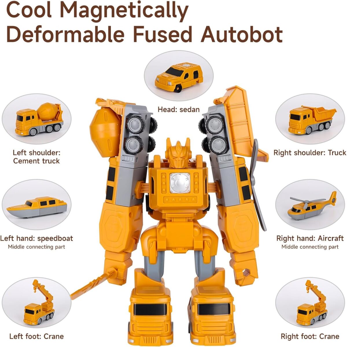 38 pcs Magnetic Car Transforming Robot - Image 