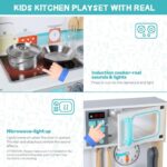 Wooden Kitchen Playset with Sounds and Lights - Image 