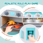 Wooden Kitchen Playset with Sounds and Lights - Image 