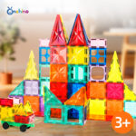 3D Multicolor Dazzling Magnetic Tiles 100 pcs - Image 