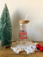 Dear Santa I Can Explain Glass Cup - Image 
