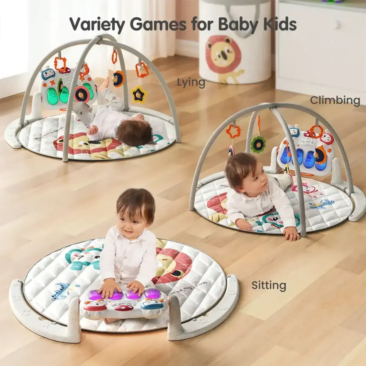 Tumama Kids Lion Circular Activity Playmat - Image 