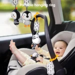 Black and White Animal Hanging Rattle Set - Image 