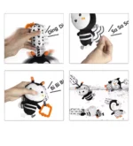 Black and White Animal Hanging Rattle Set - Image 