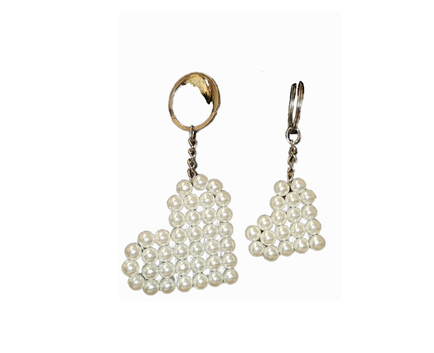 Pearl Heart keychain - Image 1