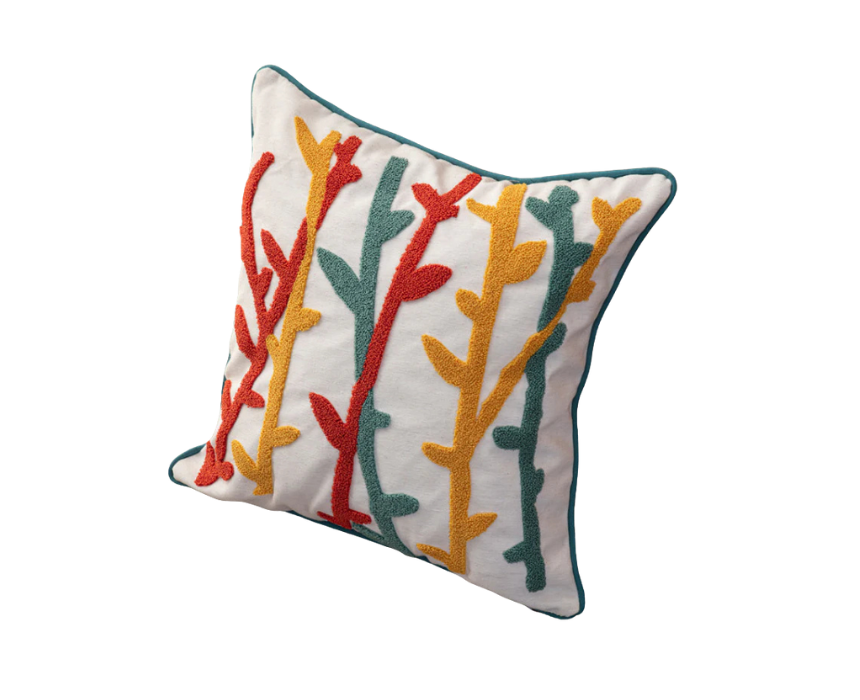 Untitled design (19) Tufted Abstract Botanical Cushion Cover - Image 1