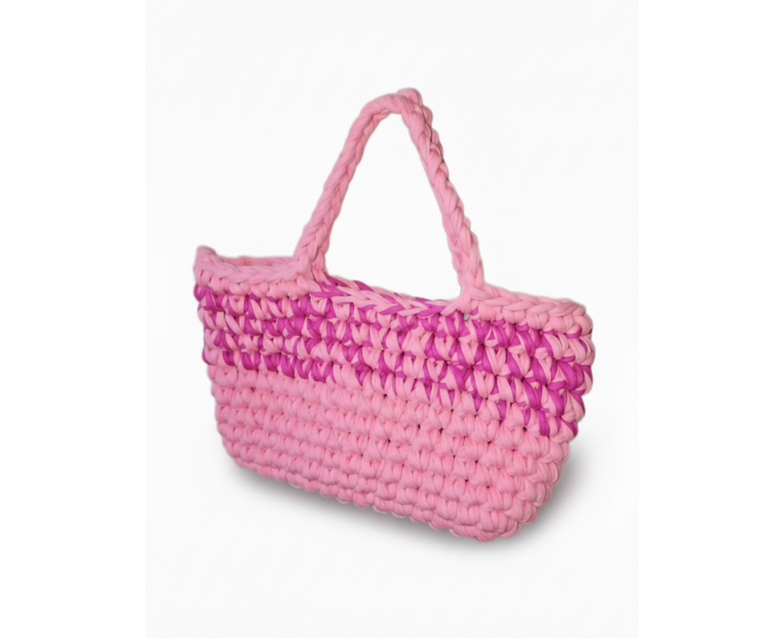 Crochet Bag in Pink - Image 1
