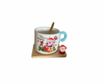 Christmas Ceramic Mug with Coaster & Spoon - Image 