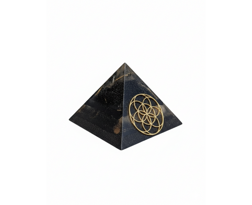 flower of life (1) Flower of Life Orgonite Pyramid - Image 1
